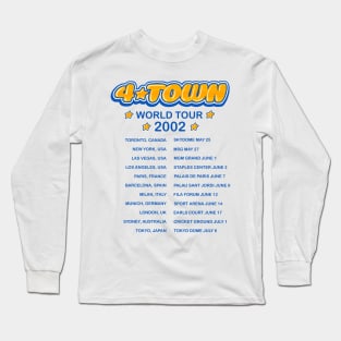 4Town world tour dates 2002 concert tee Long Sleeve T-Shirt